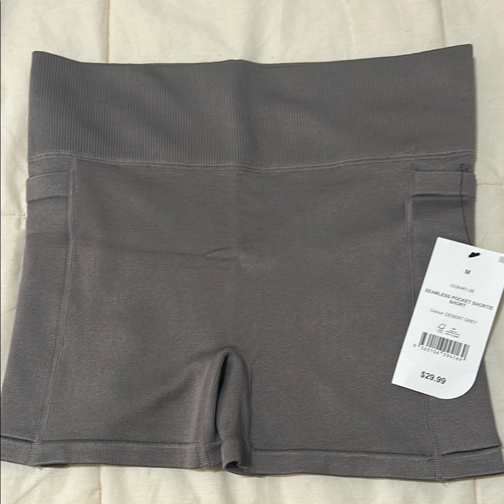 Cotton On Seamless Pocket Shortie Gray Shorts